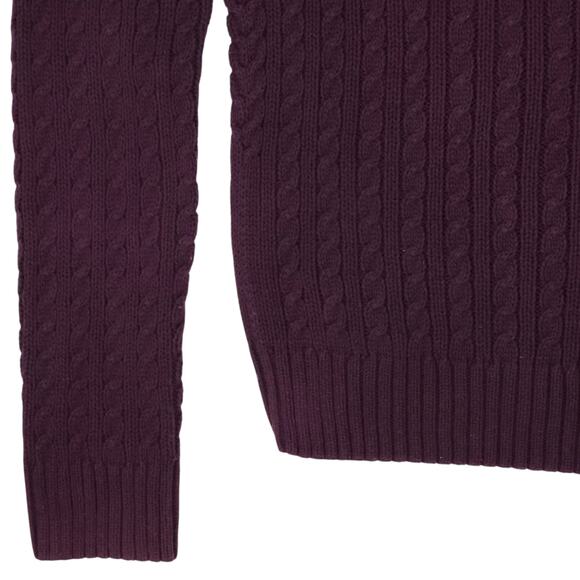 Jeanne Pierre Sweater Womens Medium Cable Knit Pullover V Neck Warm Cozy Layer - Picture 10 of 11